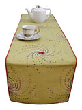 Orange Dupion Silk Table Runner 13 X 108 inch front view