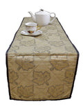 Green Dupion Silk Table Runner 14 X 72 inch front view