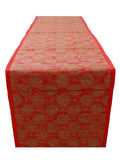 Maroon Dupion Silk Table Runner 13 X 90 inch front view