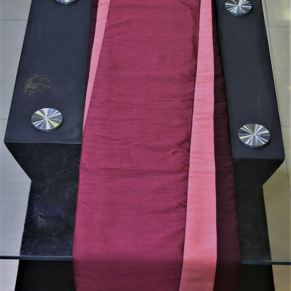 Connector(13 X 90 Inch) Table Runner(Pink)-Polyester - Jagdish Store Online Since 1965
