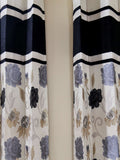 Black Polyester Ready-made Curtain 7x4 feet front view