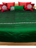 Pearl PolySilk Quilted BedCover Set-(1 bedcover+ 3 Pillow Covers + 2 Cushion Covers) - Jagdish Store Karol Bagh Online Since 1965