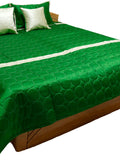 Reversible PolySilk Quilted BedCover Set-(1 bedcover+ 2 Pillow Covers + 2 Cushion Covers) - Jagdish Store Karol Bagh Online Since 1965