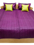 Purple Plain Bedcover front view