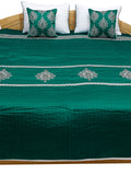 Green Sequin Work Bedcover front view