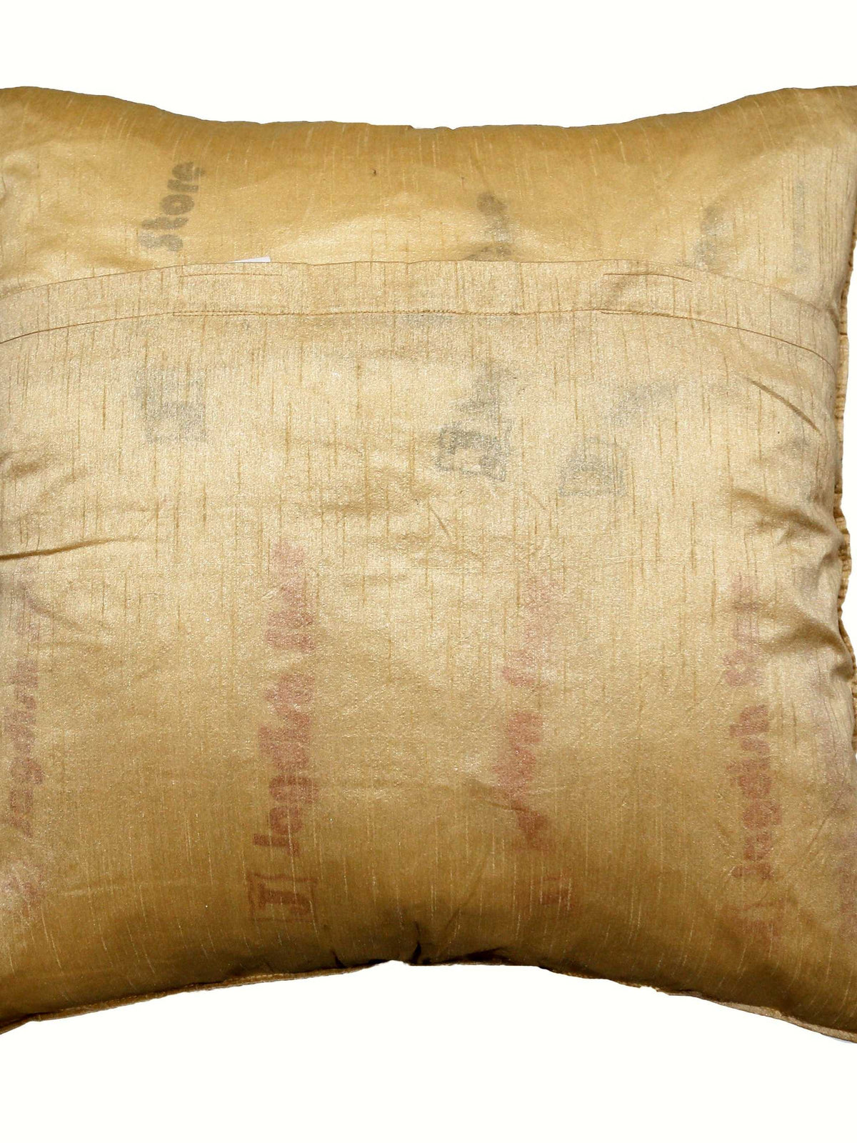 Plain gold-tone reverse with concealed zip