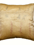 Beige Brocade Polyester Cushion Covers 24x24 inch front view