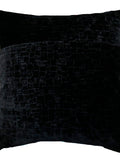 Black Patchwork Polyester Cushion Covers 24x24 inch front view