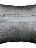Black Embroidered Polyester Cushion Covers 24x24 inch front view