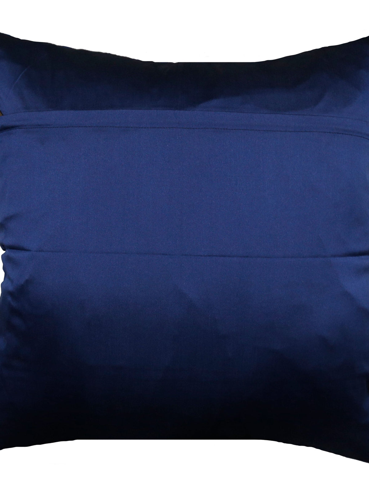 Plain navy blue reverse with concealed zip