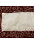 (Maroon-Cream) Water Filling Stitch Table Mat-Polyester - Jagdish Store Online 