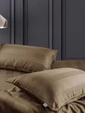 Barcode 450TC Brown Cotton Bedsheet King & Single Size - Jagdishstoreonline 