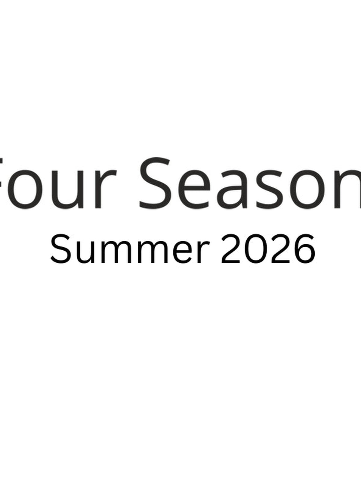Four Seasons Summer 2026 collection title card