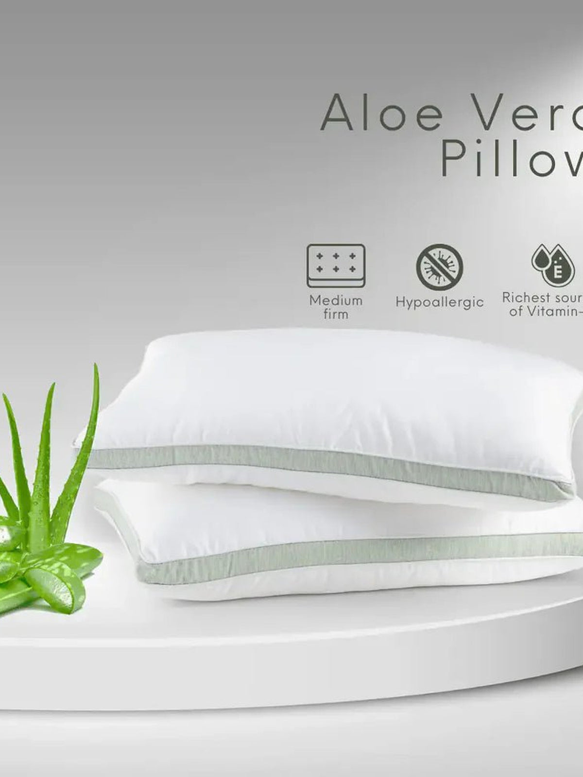 Aloe Vera Gel Coated Pillow for Soft & Healthy Sleep by Jagdish Store