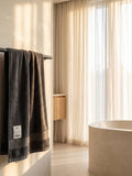 Black Cotton Plain Bath Towel - Jagdishstoreonline 