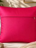 Jagdish Store reversible throw cushion cover with yellow scooter and pink and blue paisley print on navy fabric.