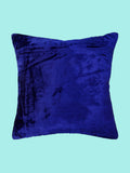 Royal Blue Velvet Hand Embroidered Cushion Cover 16x16 Inch - Jagdishstoreonline 