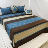 Embroidery Design Dupion Silk BedCover Set-(1 bedcover+ 2 Pillow Covers + 2 Cushion Covers) - Jagdish Store Online Since 1965