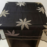 Patch Work (40 X 40 Inch) Table Cover(Black)-Organza - Jagdish Store Online Since 1965