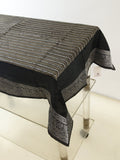 Beige Sequin Work Chenille Table Cover 36x54 inch front view
