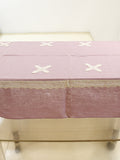 Purple Plain Linen Table Cover 36x54 inch front view