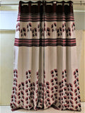 (Maroon) Curtain Self Design- Polyester(7 X 4 Feet) - Jagdish Store Online Since 1965