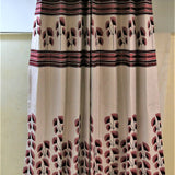 (Maroon) Curtain Self Design- Polyester(7 X 4 Feet) - Jagdish Store Online Since 1965