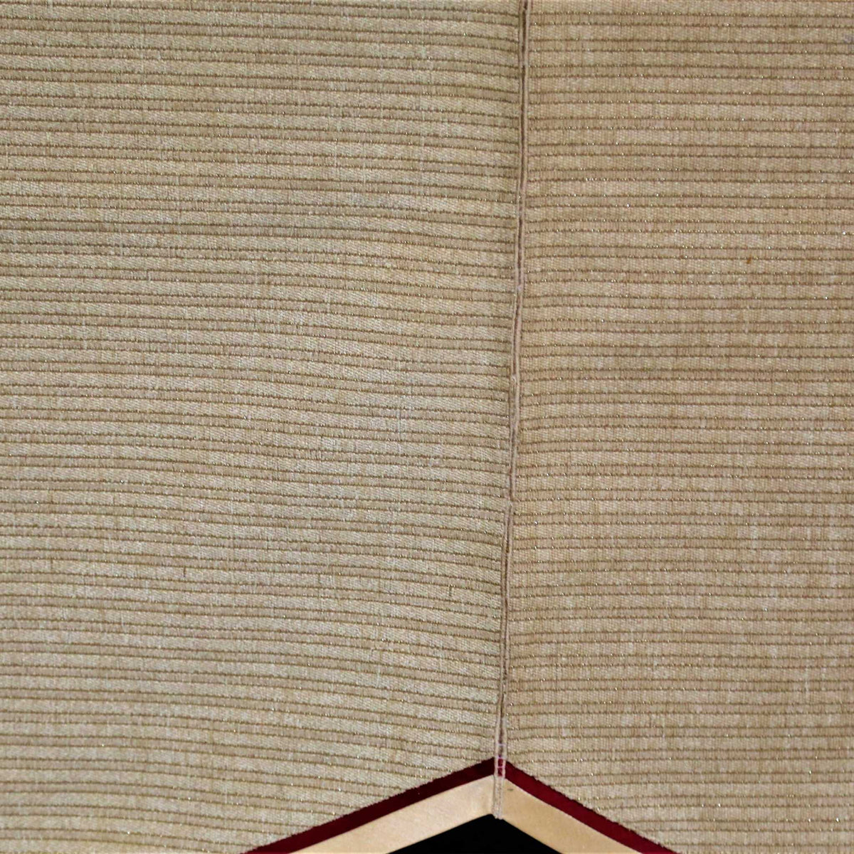(Beige/Red)Sofa Back Patch Striped Design -Chenille(57.5x62.5 Cm) - Jagdish Store Online Since 1965