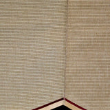 (Beige/Red)Sofa Back Patch Striped Design -Chenille(57.5x62.5 Cm) - Jagdish Store Online Since 1965