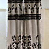 (Coffee) Curtain Self Design- Polyester(7 X 4 Feet) - Jagdish Store Online Since 1965