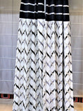 Black Polyester Ready-made Curtain 7x4 feet front view