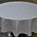 Self(60 Inch) Round Table Cover(White)-Cotton - Jagdish Store Online Since 1965