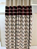 Maroon Polyester Ready-made Curtain 7x4 feet front view