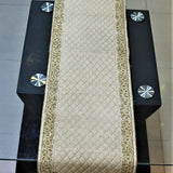 Zari Embroidery(14 X 60 Inch) Table Runner(Beige)-Dupion Silk - Jagdish Store Online Since 1965