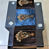 Sequence Work(13 X 60 Inch) Table Runner(Brown)-Chenille - Jagdish Store Online Since 1965