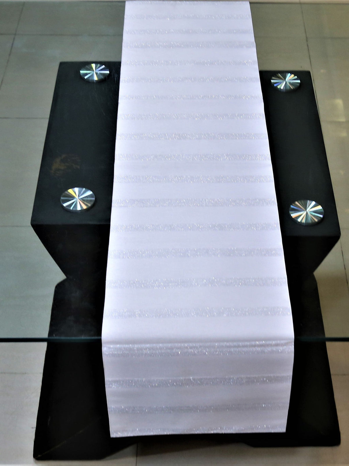White Table Runner 13 X 60 inch front view