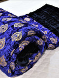 Foil Printed(Blue) Chenille Quilt (90x100 Inch) - Jagdish Store Online Since 1965