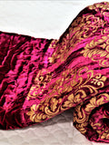 Foil Printed(Magenta/Gold) Chenille Quilt (90x100 Inch) - Jagdish Store Online Since 1965