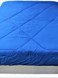 Double Shade Reversible (Blue) PolyCotton Quilt (90x100 Inch)-300 GSM - Jagdish Store Online Since 1965