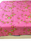 Printed(Pink) Reversible Cotton AC Quilt (90x108 Inch)-300GSM - Jagdish Store Online Since 1965
