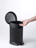Black Plain Dustbin front view