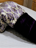 Purple Printed Chenille Quilt front view