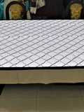 Black Embroidered Polyester Table Cover front view
