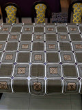 Brown Polyester Table Cover front view