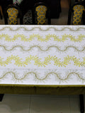 Cream Polyester Table Cover front view