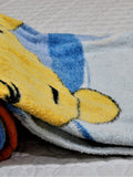 Blue Printed Polyester Blanket front view