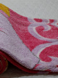 Yellow Printed Polyester Blanket front view