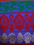 Maroon Brocade Dupion Silk Cushion Cover front view