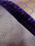 Purple Brocade Dupion Silk Cushion Cover front view