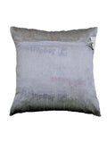 Grey Patchwork Dupion Silk Cushion Cover front view